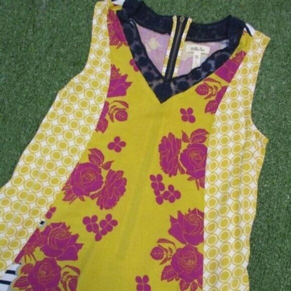 Matilda Jane Yellow Floral Golden Key Dress XS - Picture 3 of 5